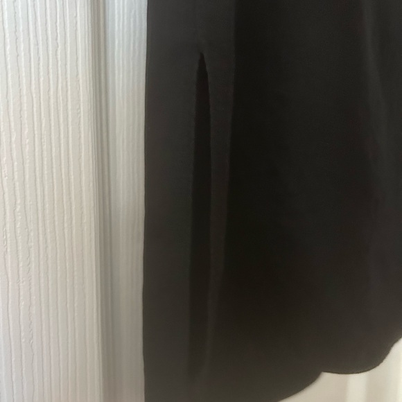 Rag and Bone XS Black Ivory Silk Rayon Tee with Side Slit Knit Trim - Picture 7 of 11